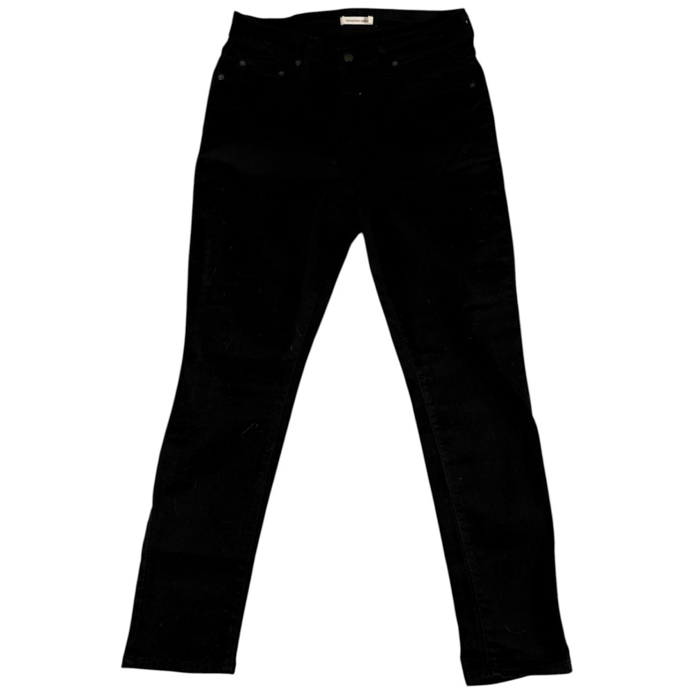 Levi's 721 Skinny Jeans Womens 32x28 Black Denim Dark Wash High Rise Casual Wear